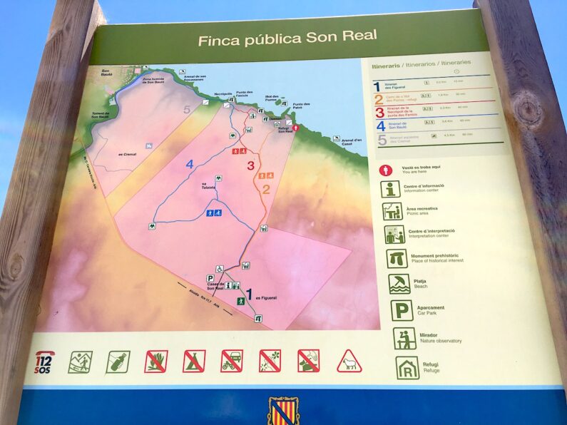 Finca Son Real Mallorca Informationstavle Stisystem